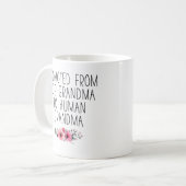 犬のおばあちゃんから人間のおばあちゃんに昇進おもしろい コーヒーマグカップ (正面左)