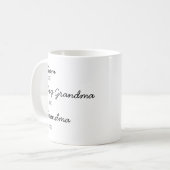 犬のおばあちゃんから人間のおばあちゃんに昇進する コーヒーマグカップ (正面左)