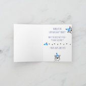 犬のおもしろい子犬からのハッピーバースデーカード カード (内部)