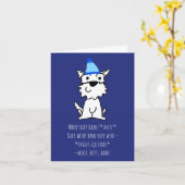 犬のおもしろい子犬からのハッピーバースデーカード カード (黄色い花)