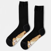 犬のおもしろい犬の子犬の足の足ソックス膝の動物 ソックス (左)