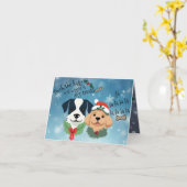 「犬のおやつで飾り付けしよう」- オーダーメイド可能 カード (黄色い花)