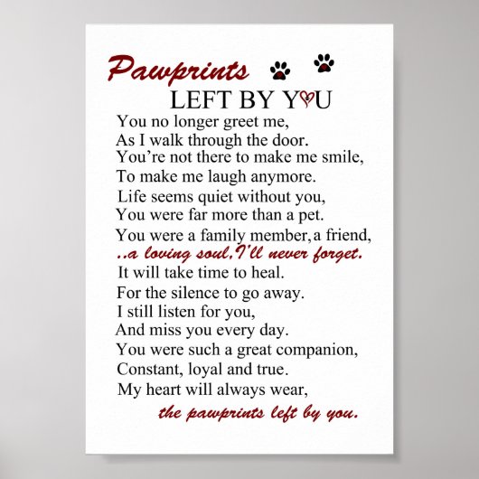 犬のお別れ、永遠に私のハート ポスター (正面)