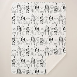 犬のお尻パターン シェルパブランケット