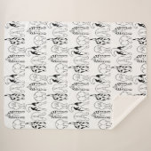 犬のお尻パターン シェルパブランケット (正面(横))