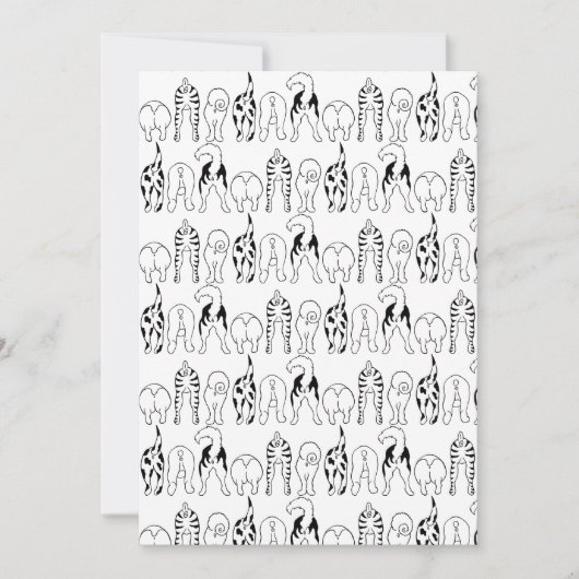 犬のお尻パターン シーズンカード (正面)