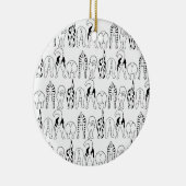 犬のお尻パターン セラミックオーナメント (右)