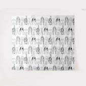 犬のお尻パターン タペストリー (正面(横))