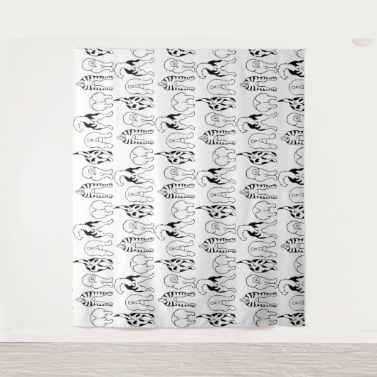 犬のお尻パターン タペストリー (正面)