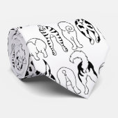 犬のお尻パターン ネクタイ (ロール)