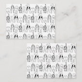 犬のお尻パターン ノートカード (正面/裏面)