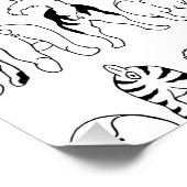 犬のお尻パターン ポスター (コーナー)