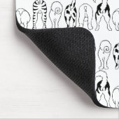 犬のお尻パターン マウスパッド (コーナー)