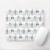 犬のお尻パターン マウスパッド (マウス)