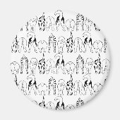 犬のお尻パターン マグネット (正面)