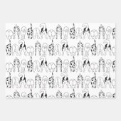 犬のお尻パターン ラッピングペーパーシート (正面3)