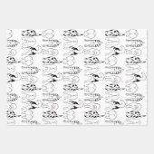 犬のお尻パターン ラッピングペーパーシート (正面)