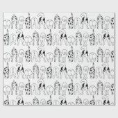 犬のお尻パターン ラッピングペーパー (フラット)