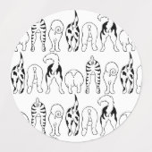 犬のお尻パターン ラベル (デザイン2)