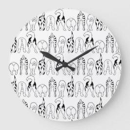 犬のお尻パターン ラージ壁時計