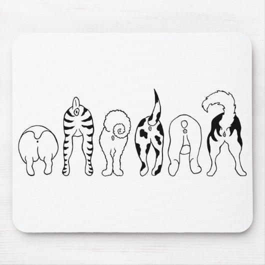 犬のお尻 – マウスパッド (正面)