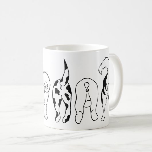 犬のお尻 – マグカップ (正面右)