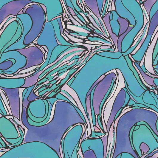 犬のお母さんおばあちゃんアクアかわいらしパープルの写真ギフト エプロン