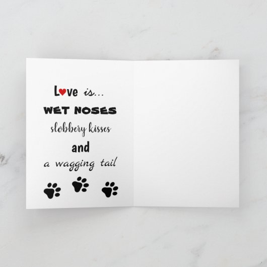 犬のお母さんのための母の日カード カード (内部)