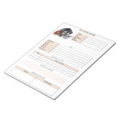 犬のお母さんや猫のお母さんのためのペットシッターの注意 ノートパッド (アングル)