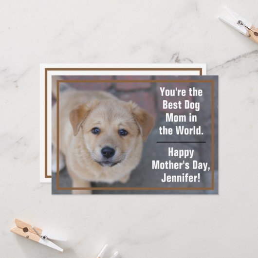 犬のお母さん|の母の日 カード (正面/裏面インサイチュ)