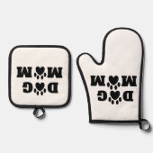 「犬のお母さん」 鍋つかみ&鍋敷きセット (正面)