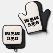 「犬のお母さん」 鍋つかみ&鍋敷きセット (正面/裏面)