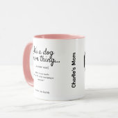 犬のお母さんThing Photo & パーソナライズされた引用文 マグカップ (正面左)