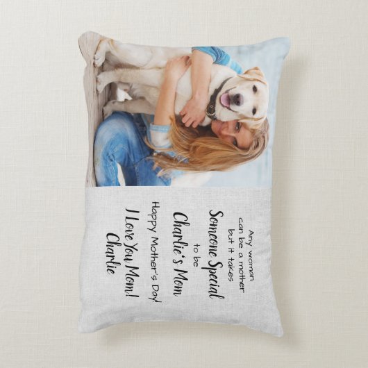 犬のお母カスタムさんペット写真のお母さんの日 アクセントクッション (裏面(縦))