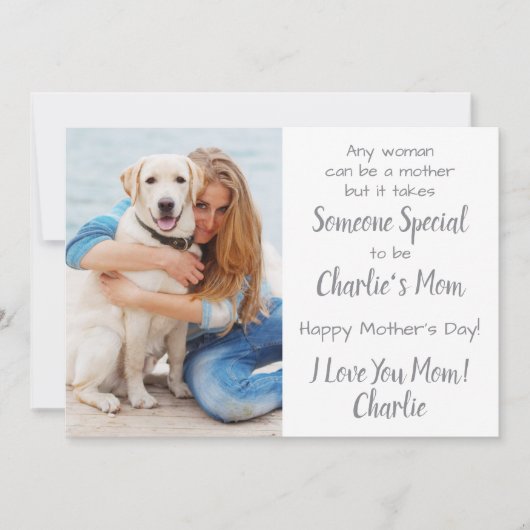 犬のお母カスタムさんペット写真のお母さんの日 シーズンカード (正面)