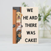 犬のお誕生日ケーキカード – 犬の誕生日カード – カード (スタンド正面)