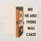 犬のお誕生日ケーキカード – 犬の誕生日カード – カード (正面/裏面)