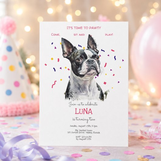 犬のお誕生日パーティーしよう! 招待状