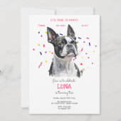 犬のお誕生日パーティーしよう! 招待状 (正面)