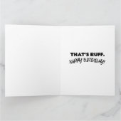 犬のかわいいおもしろいハッピーバースデーグリーティングカード カード (内部)