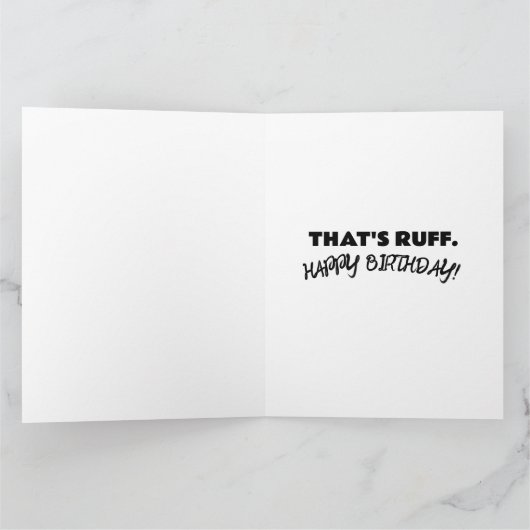 犬のかわいいおもしろいハッピーバースデーグリーティングカード カード (内部)