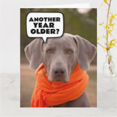 犬のかわいいおもしろいハッピーバースデーグリーティングカード カード (黄色い花)