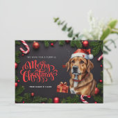 犬のかわいいクリスマスホリデーカード シーズンカード (スタンド正面)