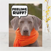 犬のかわいいグリーティングカード カード (黄色い花)