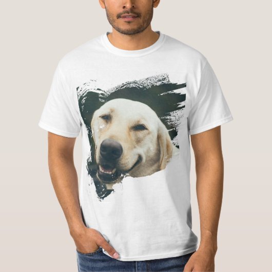 犬のかわいらしデザイン Tシャツ (正面)