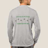 犬のがん啓発リボン ずっと心に トライブレンドTシャツ (背面)