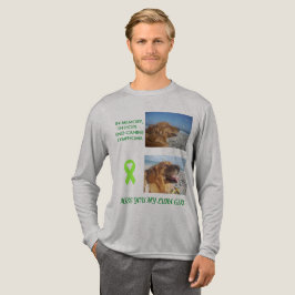 犬のがん啓発リボン ずっと心に トライブレンドTシャツ