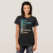 犬のことわざドイツ語で約4脚の友人の犬 Tシャツ (正面フル)