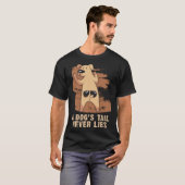 犬のしっぽは嘘をつかない 犬 Tシャツ (正面フル)