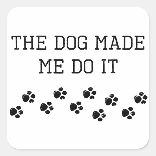犬のせいです スクエアシール (正面)
